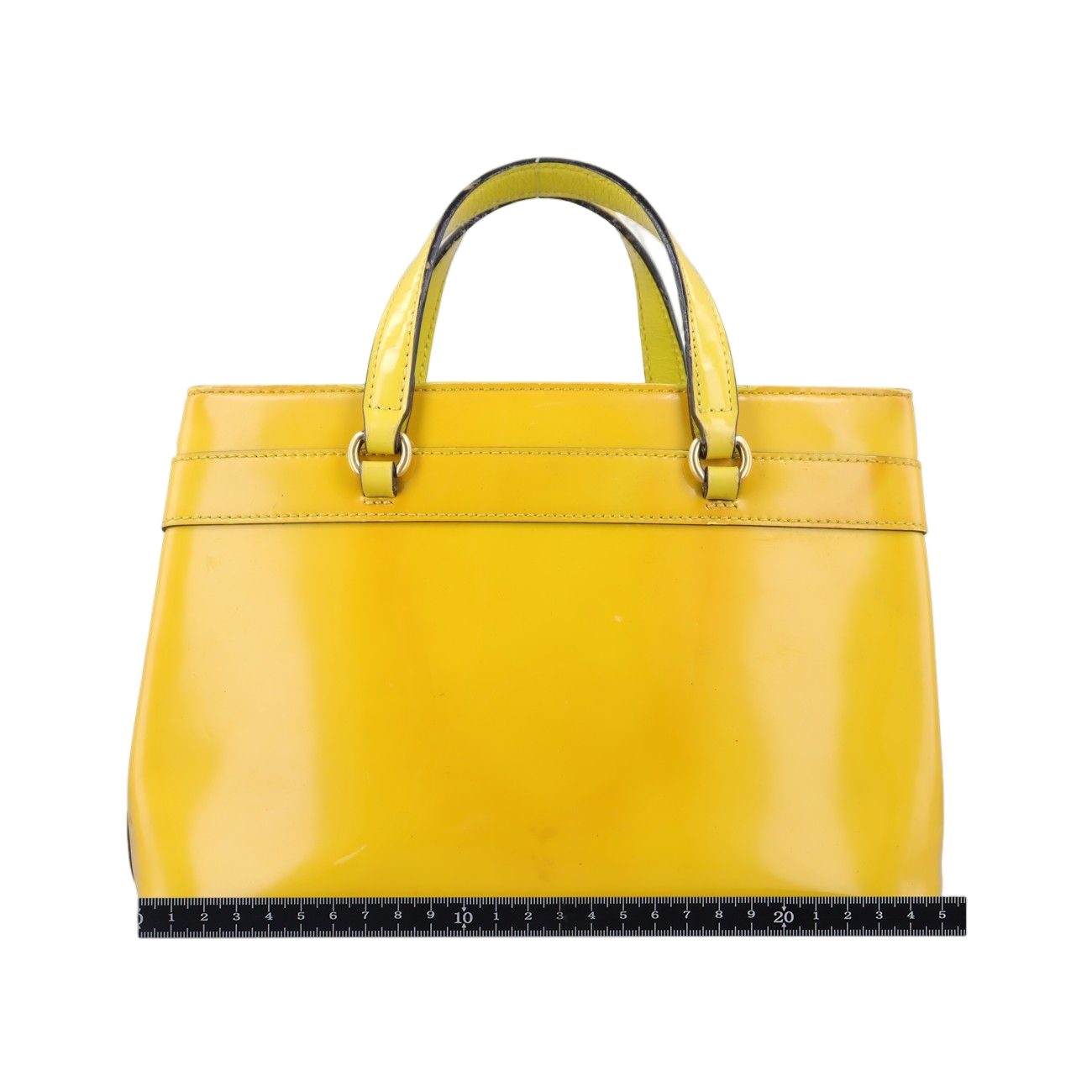 Gucci Bright Bit Yellow Patent Handbag — view 2