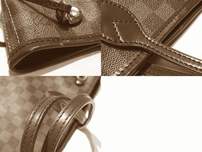 2 Louis Vuitton Damier Neverfull PM Tote Bag N51109 Ladies Shoulder Bag Ebène