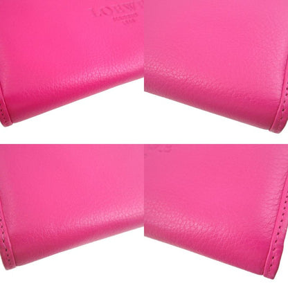 Loewe Heritage Leather Pink Round Zipper Long Wallet 1223 Loewe