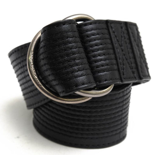Yves Saint Laurent Belt Business Men Leather Black