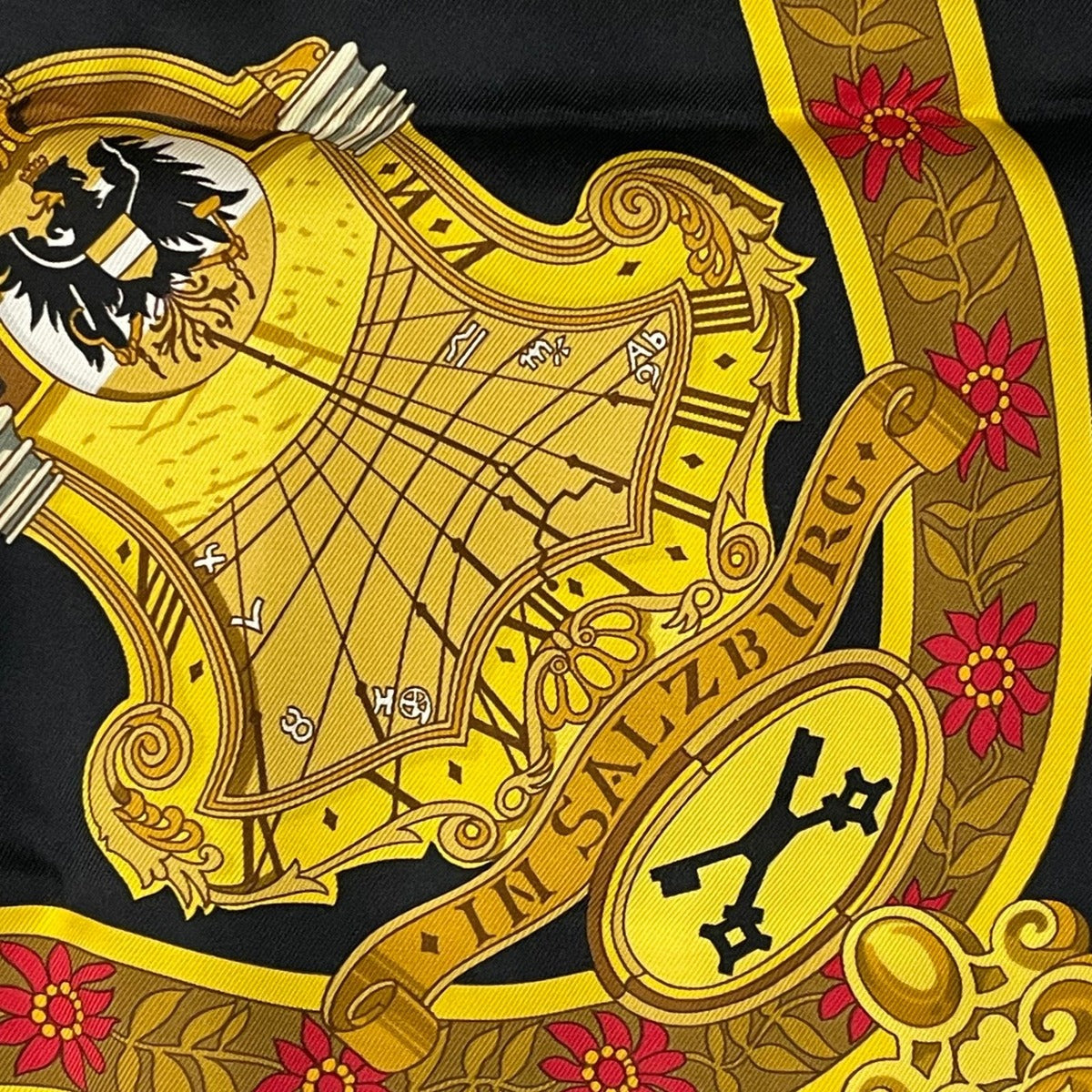 Hermes Scarf Silk Carre 90 in Salzburg Black — view 8