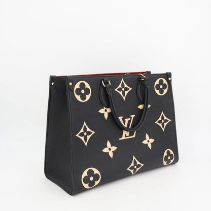 Louis Vuitton Empreinte On The Go MM Black Beige 2-Way Bag
