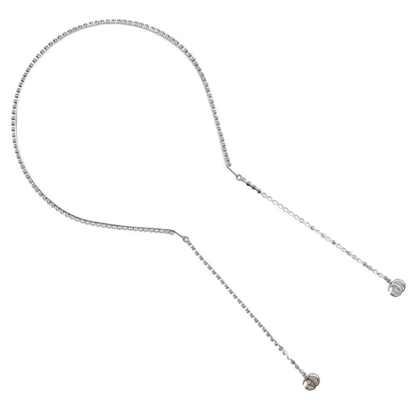 Gucci Headband GG Metal and Rhinestone Silver