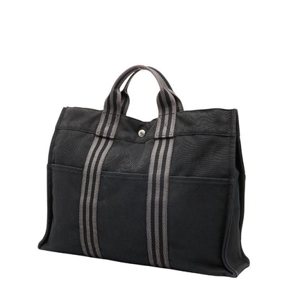 Hermes Fourre Tout Tote MM Black Canvas Women Hermes