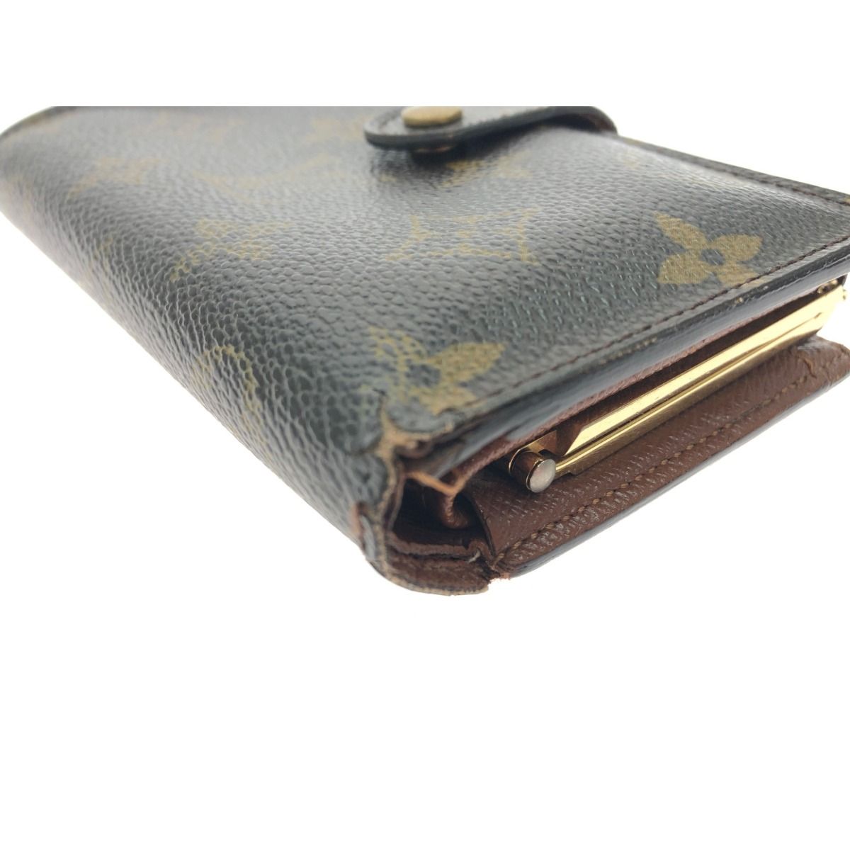 Louis Vuitton Women's Bifold Wallet Clasp Monogram Portomone Bier Viennois