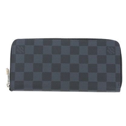 Louis Vuitton Damier Cobalt Zippy Wallet Vertical Long Wallet N62240 Black X