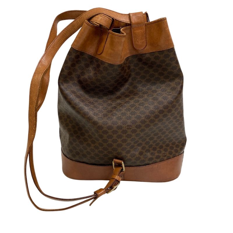 Celine One Shoulder Backpack Large Shape Macadam Pattern Backpack Daypack Bag