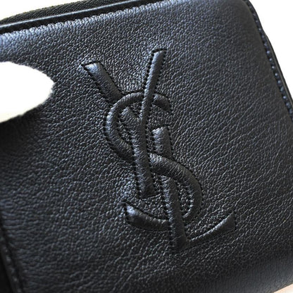 YVES Saint Laurent Yves Saint Laurent Compact Wallet Bifold Wallet Zipper Black