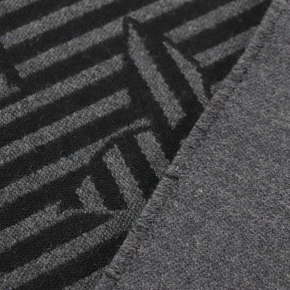  Louis Vuitton M77944 Echarpe LV Harmony Scarf 100% Wool With Logo Patch Gray