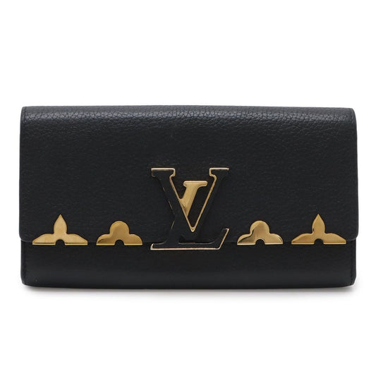 Louis Vuitton Portefeuille Capucines Bifold Wallet Taurillon Leather Noir Black