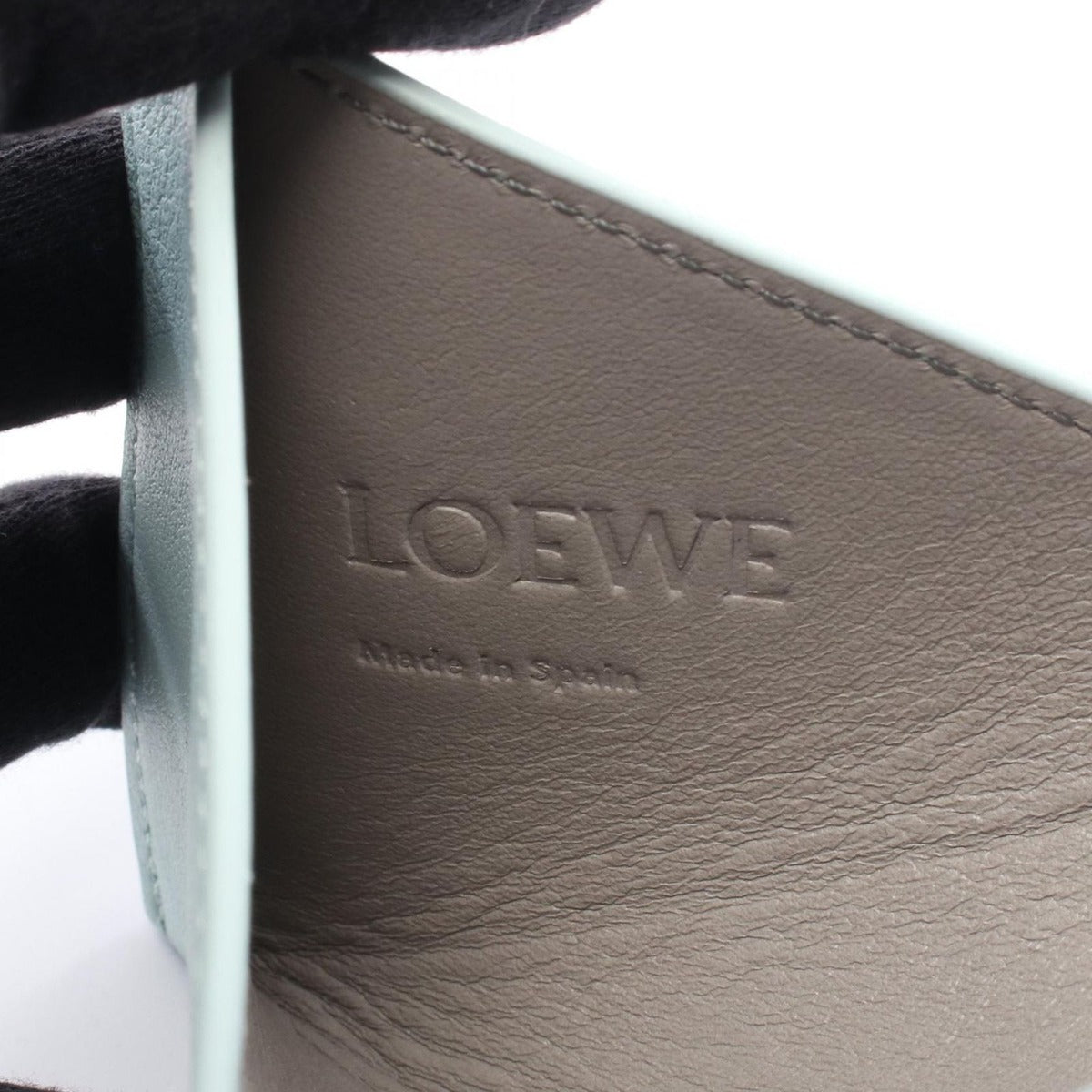 Loewe Charm Puzzle Fold Ice Blue Leather — view 4
