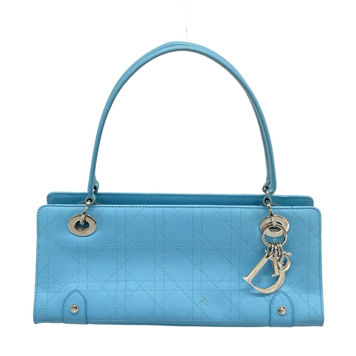 Dior Handbag Joy Cannage Stitch Blue Leather
