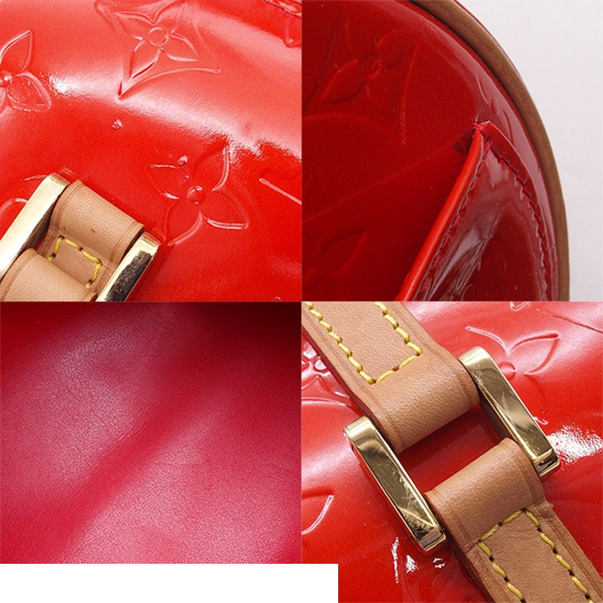 Louis Vuitton Bedford Pomme D'amour Monogram Vernis Handbag — view 8