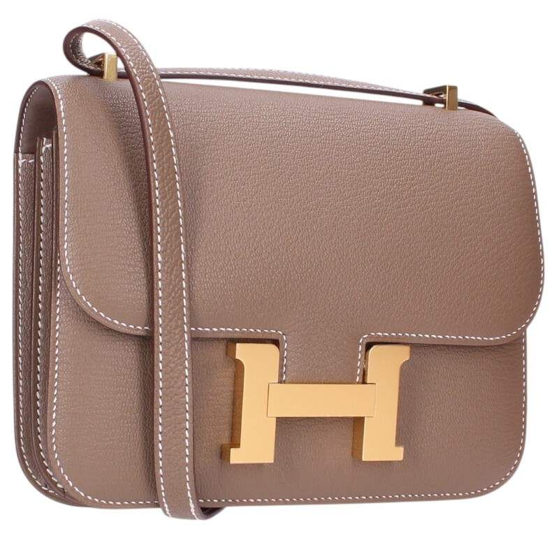 Hermes Constance Mini W Engraved Ghardware Chèvre Mizor Shoulder Bag Men 18
