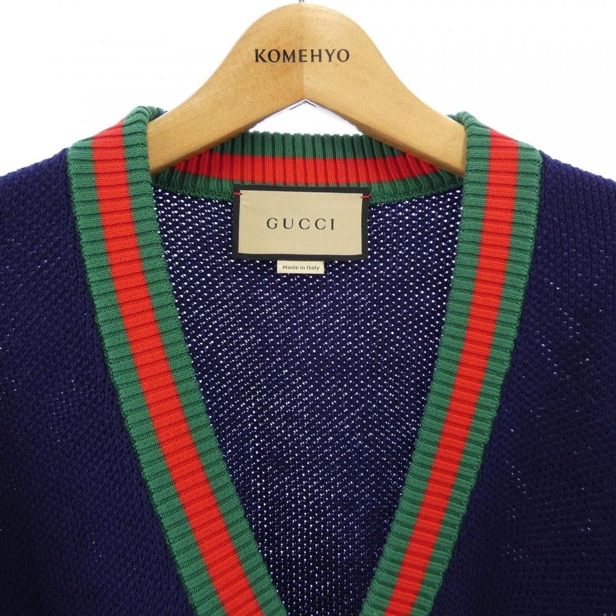 Gucci Interlocking Cardigan Navy — view 5