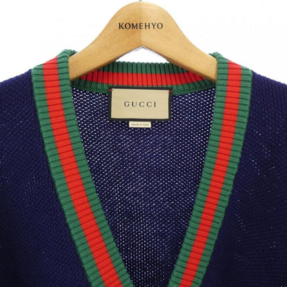 Gucci Interlocking Cardigan Navy — view 5