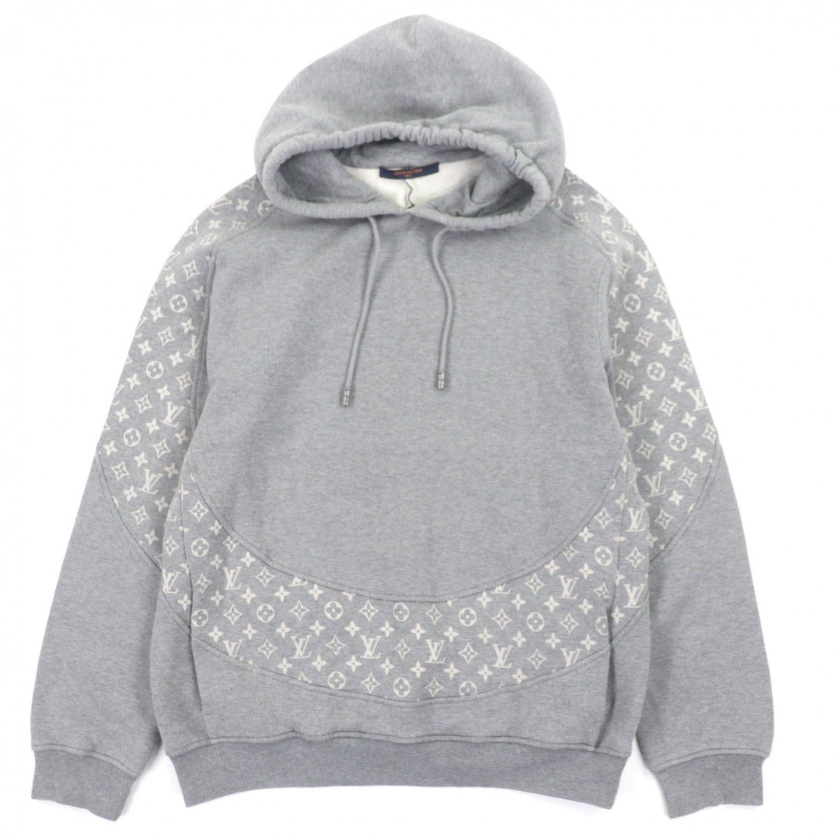 Louis Vuitton Cotton Monogram Circle Cut Hoodie Pullover Gray L