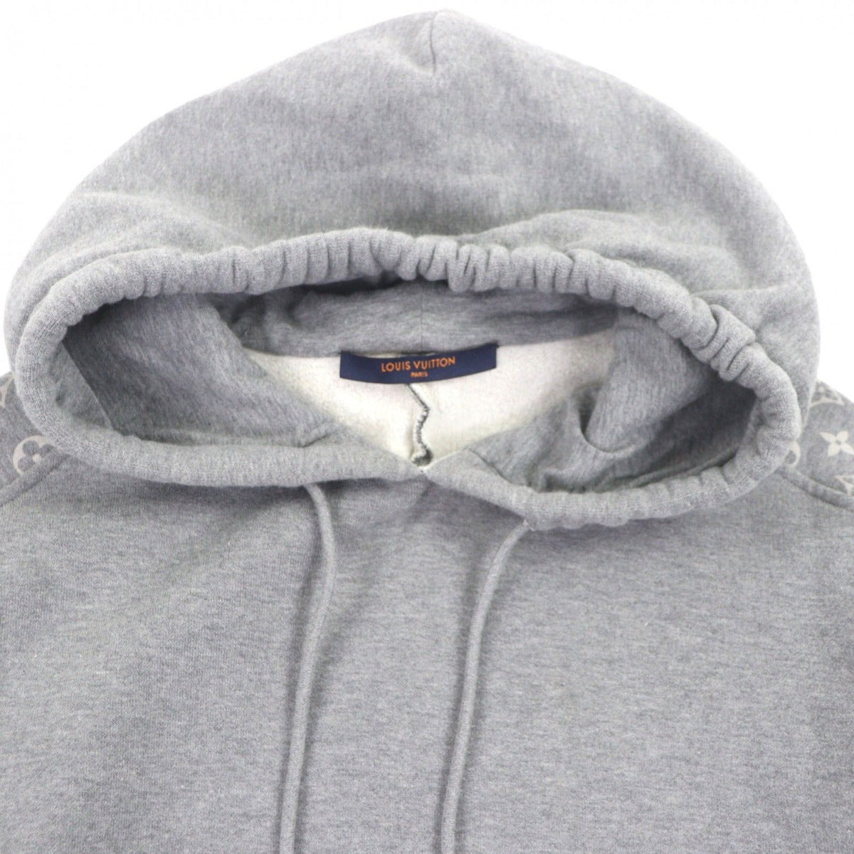 Louis Vuitton Cotton Monogram Circle Cut Hoodie Pullover Gray L — view 2