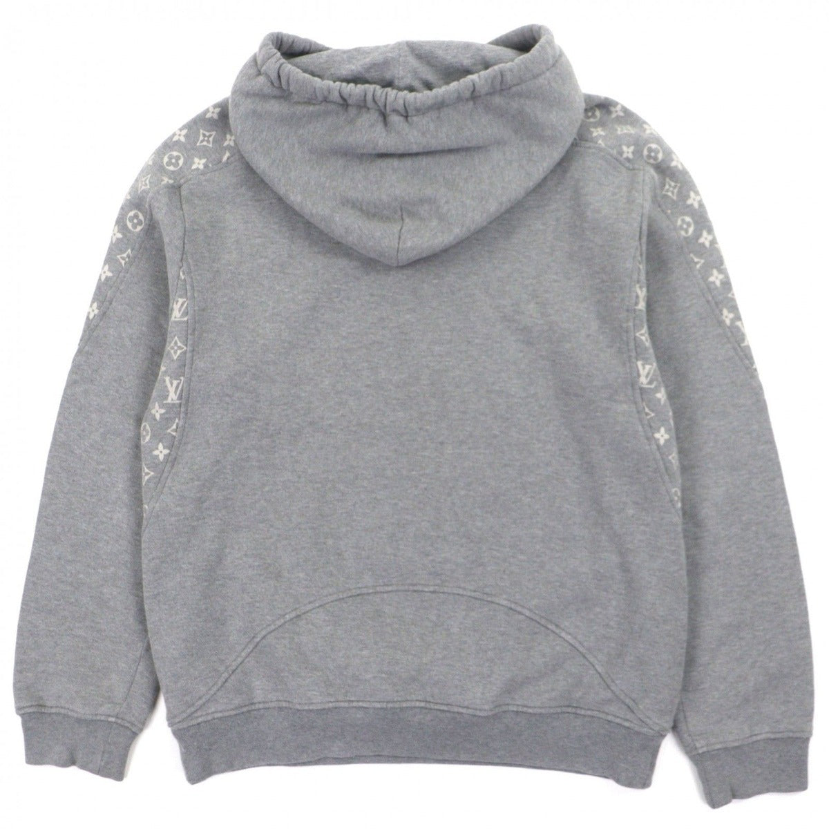 Louis Vuitton Cotton Monogram Circle Cut Hoodie Pullover Gray L — view 3