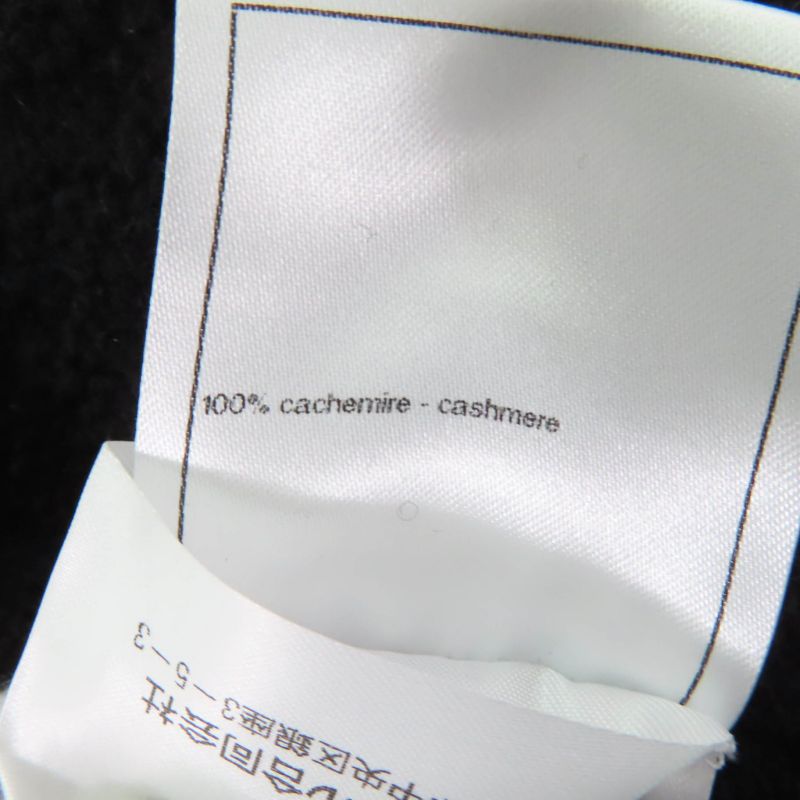 CHANEL P7524k10893 100% Cashmere Coco Mark Button Chain Design Knit Jacket