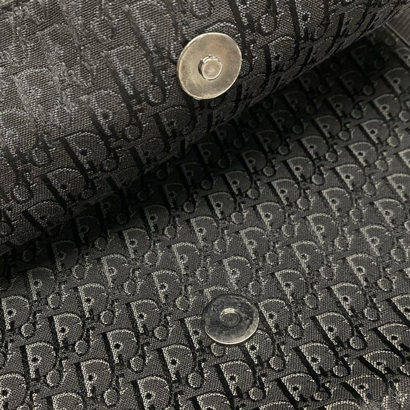 Dior/christian Dior Shoulder Bag Street Chictrotter Black And Gray Leather