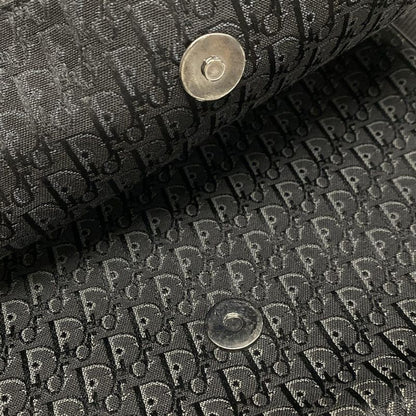 Dior/christian Dior Shoulder Bag Street Chictrotter Black And Gray Leather