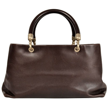 Chanel Coco Mark Decacoco Handbag Caviar Skin Brown Gold Hardware