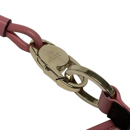 Gucci Shoulder Bag Stripe 231823 Pink Leather