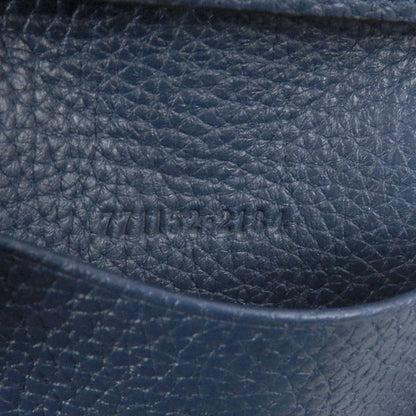 Gucci 771152 Logo Silver Hardware Bifold Leather Card Case Business Card Holder