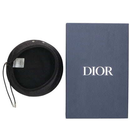 Dior 21SS 183c900a5156 Raffia Technical Twill Beret Hat Men's M