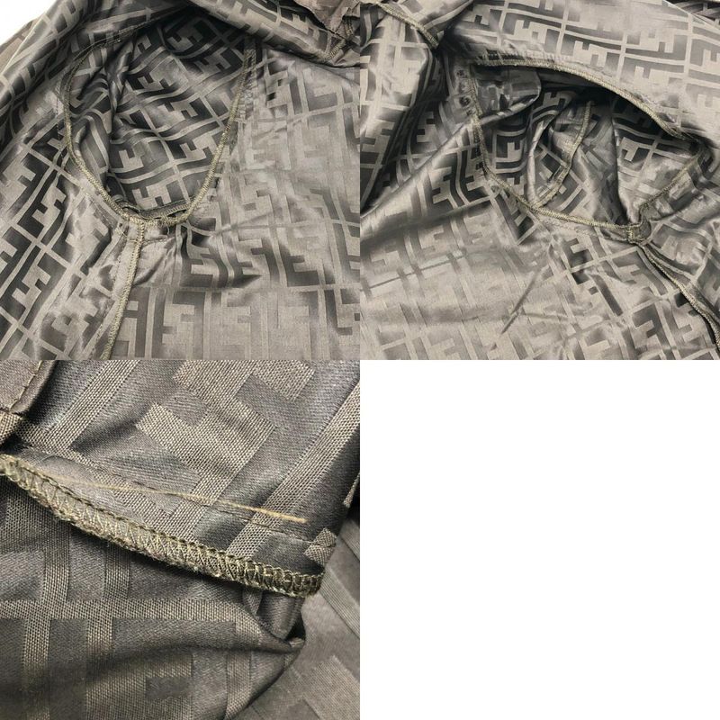 Fendi Nylon Jacket Zucca Print Nylon Brown