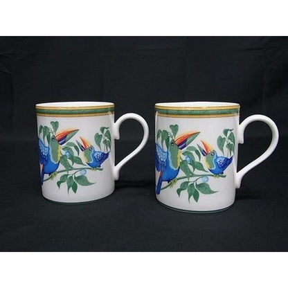 Hermes Toucans Mug Tableware Set of 2 Ivory Multicolor — view 2