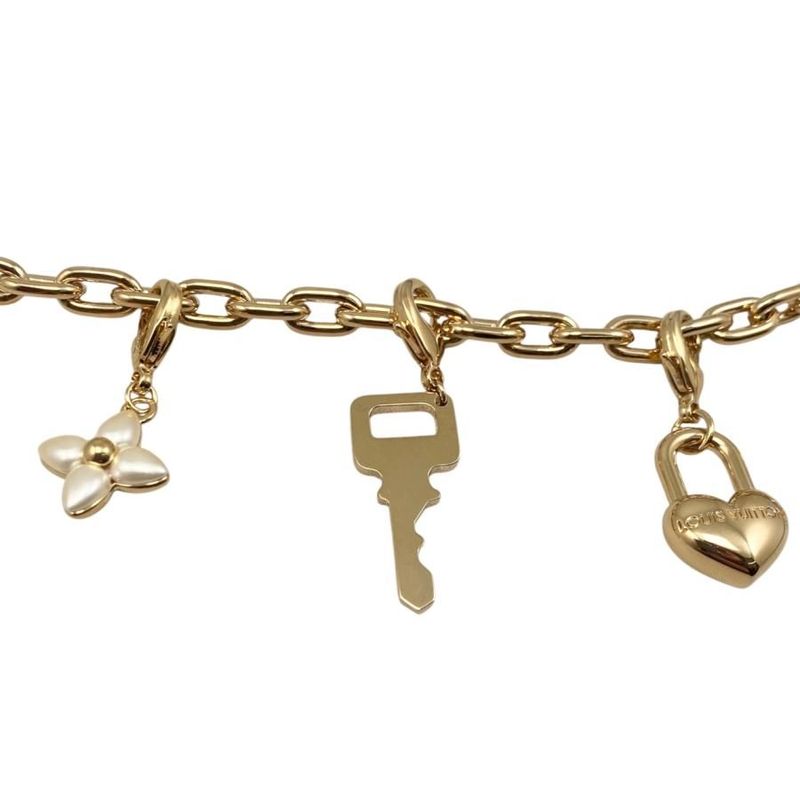 Louis Vuitton Bag Charm - LV Charm M02943 Monogram - Flower Padlock Gold Louis