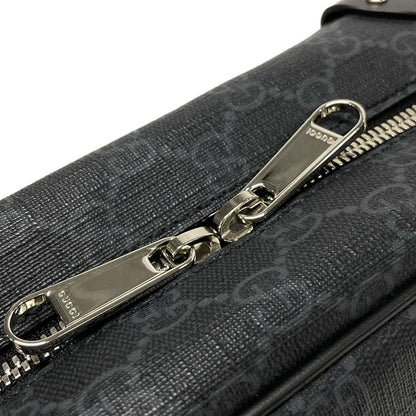 Gucci Shoulder Bag GG Plus GG Supreme 626363 Black And Dark Gray Leather