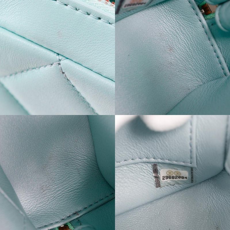 Chanel Trendy Coco Mark Matelasse 2WAY Shoulder Calf Light Blue Women's Handbag