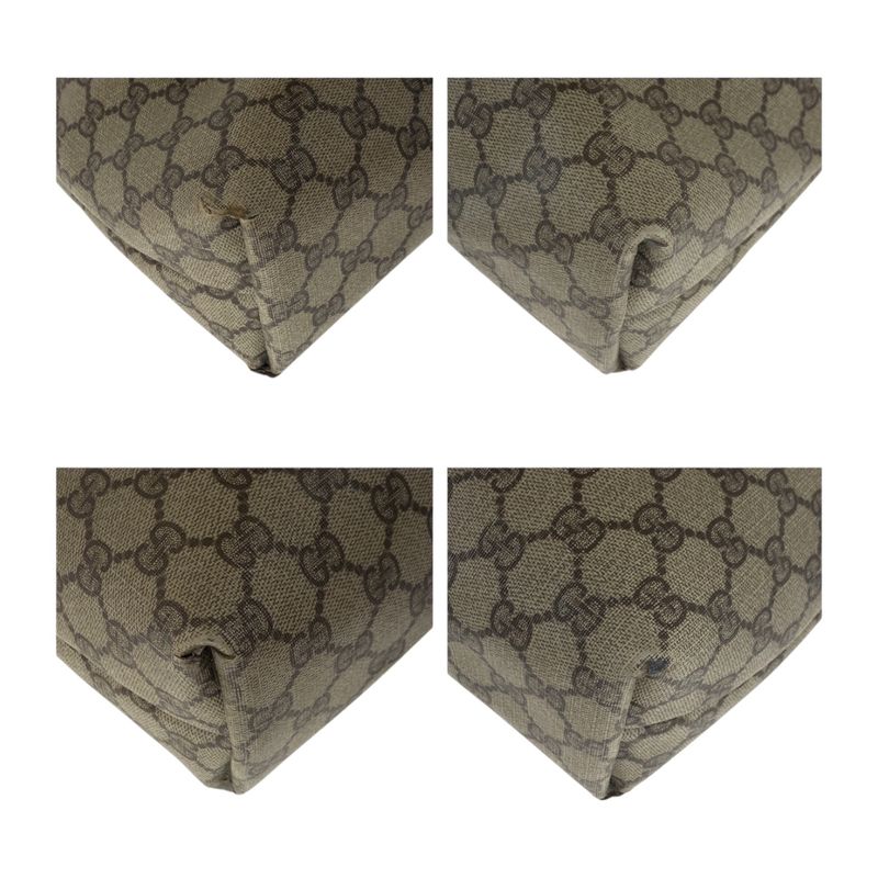 Gucci Old Gucci Sherry Line Beige Red Green GG Supreme Canvas 39 02 003 Tote