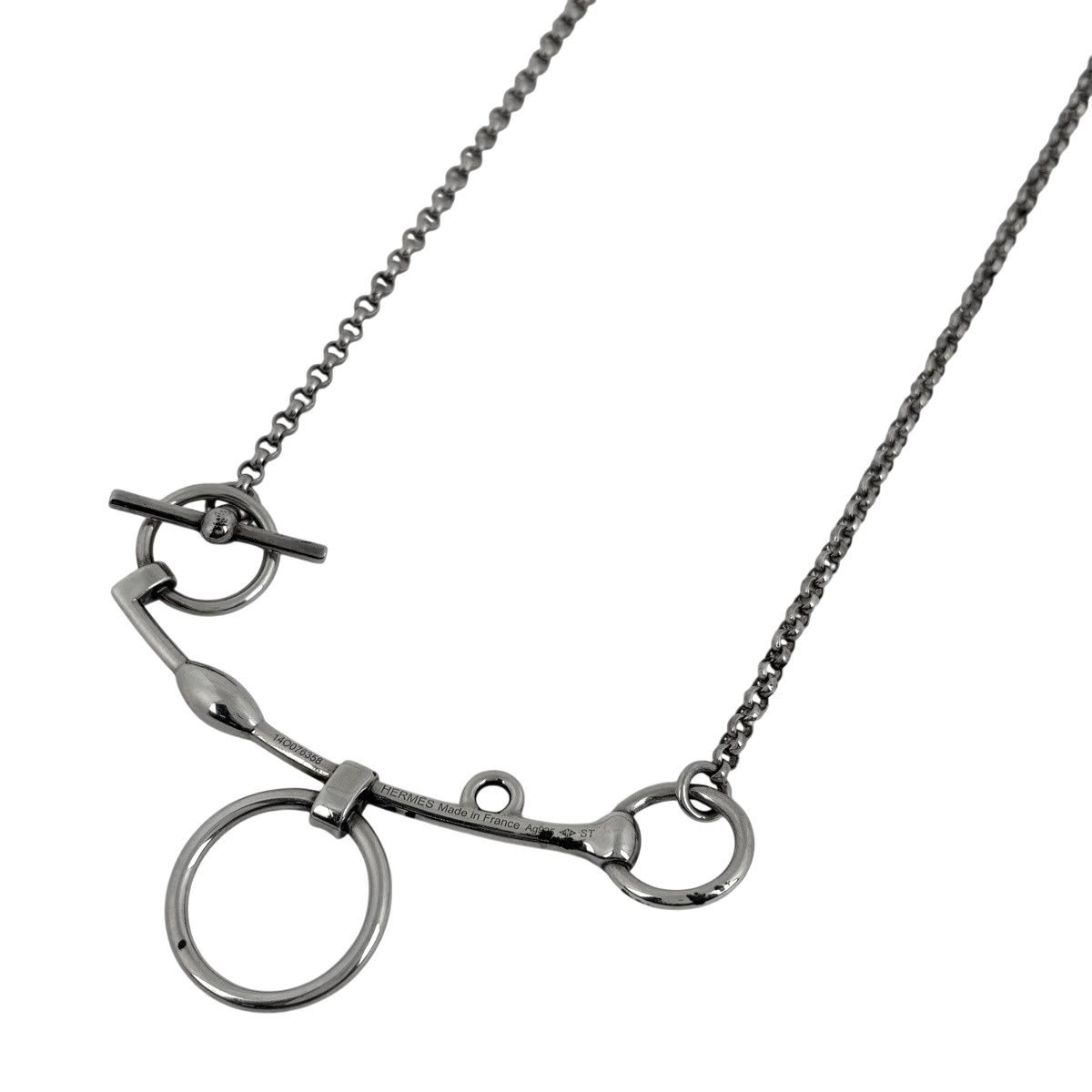 Hermes Mall de Brid Necklace Silver