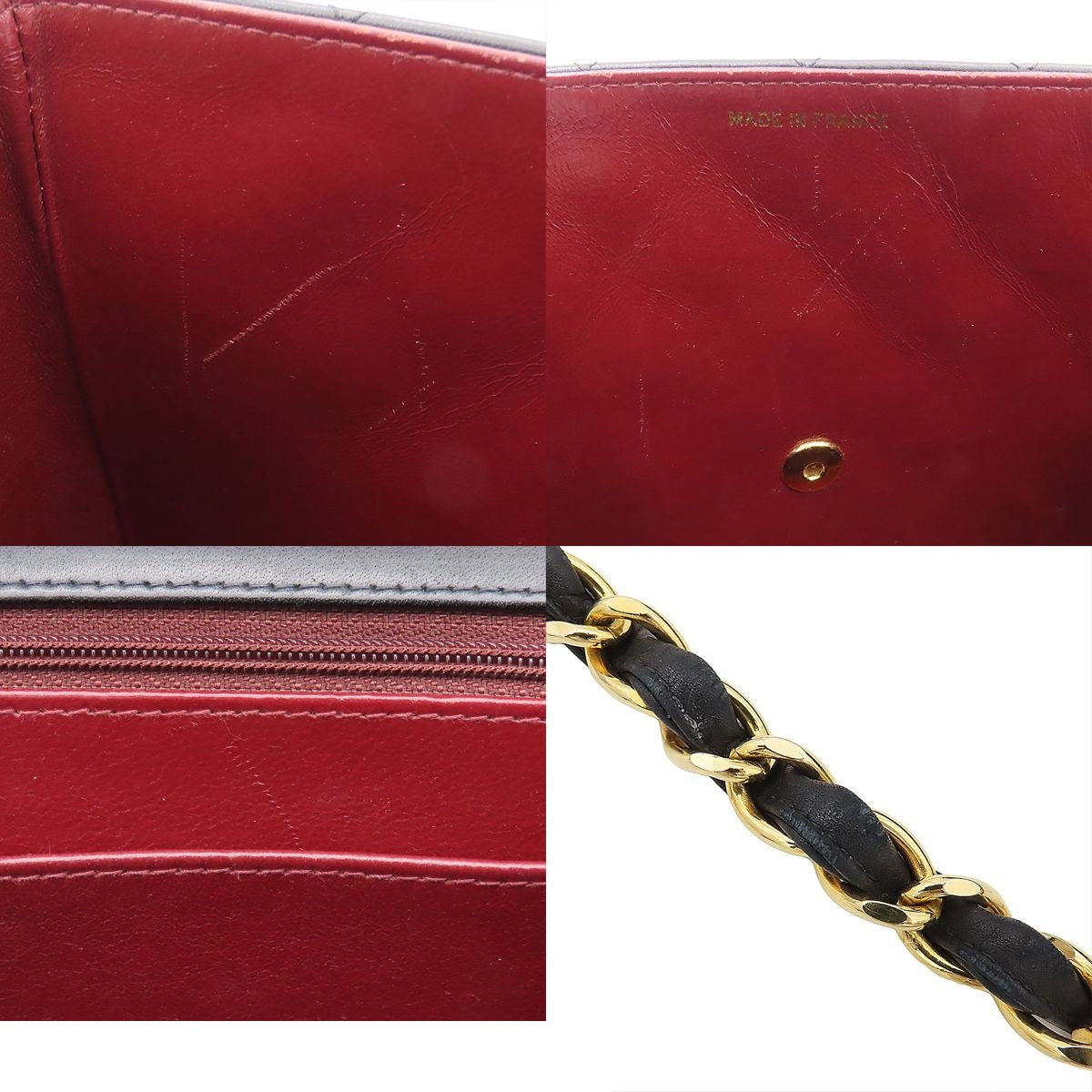 Chanel Chain Shoulder Bag Maxi Quilted 34 Black Gold Lambskin — view 8
