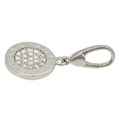 Bvlgari Diamond Pendant Top 18K White Gold 750 White Gold Diamond Charm