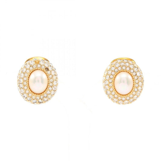 Dior Earrings Pearl Gold