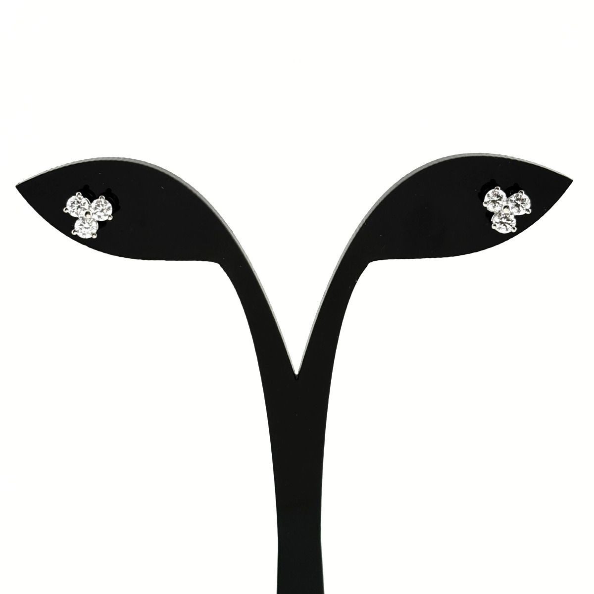 Tiffany & Co Aria Earrings Platinum Pave Diamond