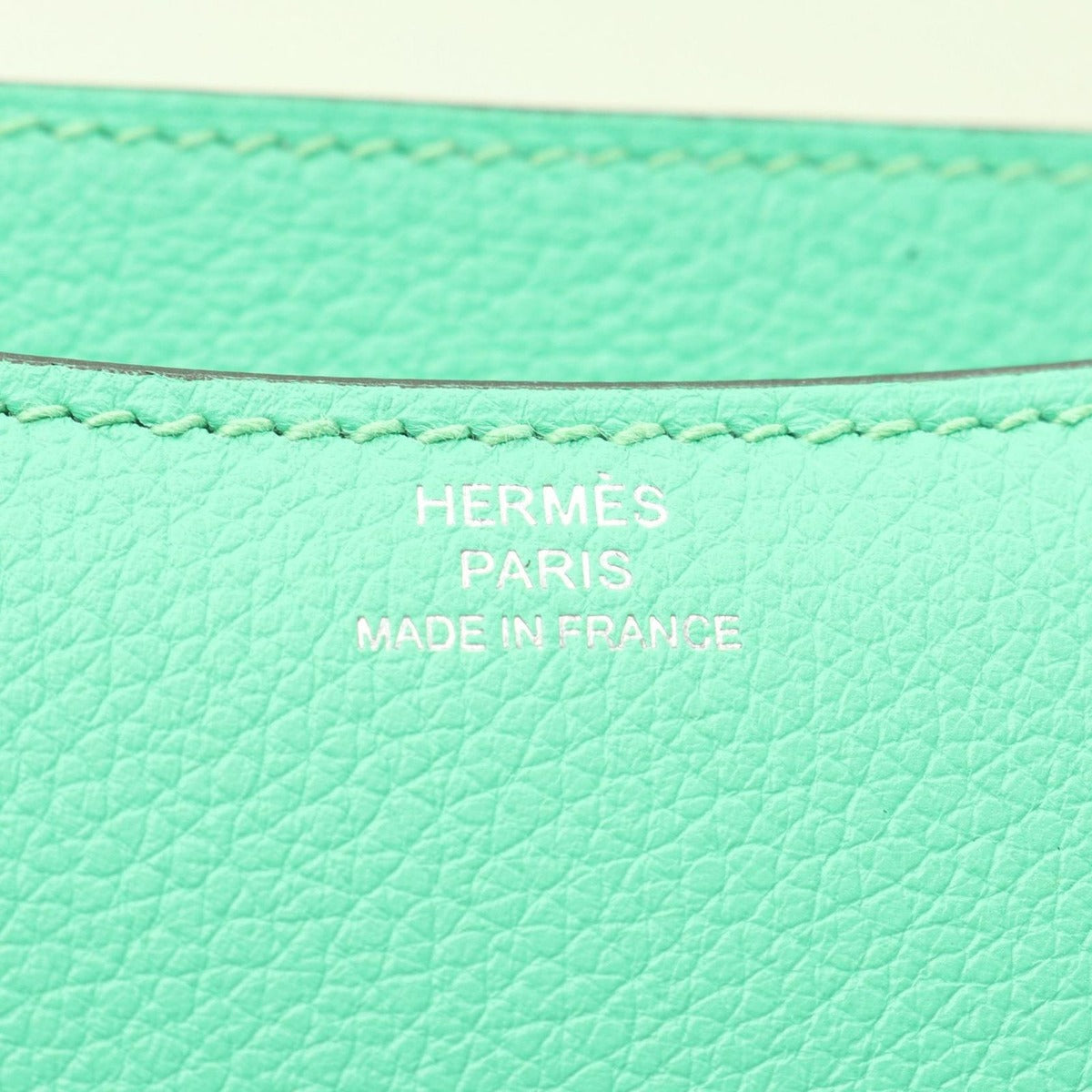 Hermes Shoulder Bag Constance 3 Mini Verso Veil Comic Fizz Leather Green — view 4