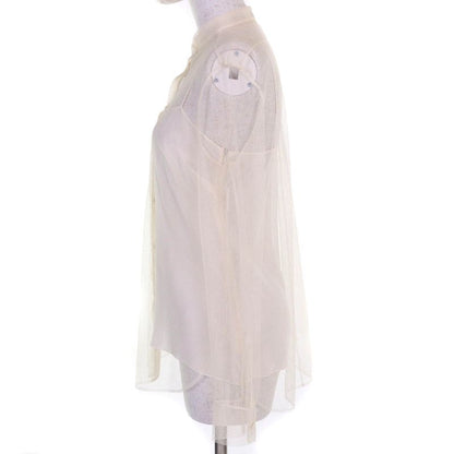 Christian DIOR 051b27a8648 Mesh Shirt Ensemble With 100% Silk Inner Ivory Made
