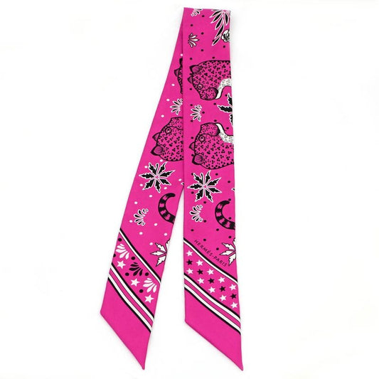 Hermes Twilly-dance Pacific Pink Multicolor-silk Scarf Accessory