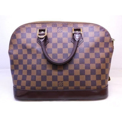 Louis Vuitton Fl0094 Alma Damier Ebene Handbag Brownish
