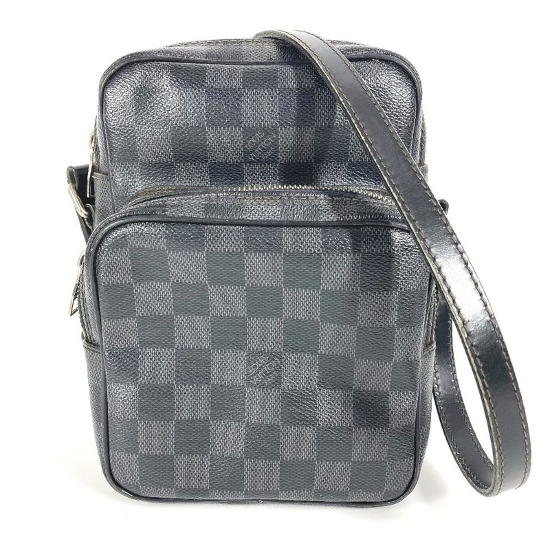 Louis Vuitton LEM Shoulder Bag N41446 Damier Graphite Canvas Black