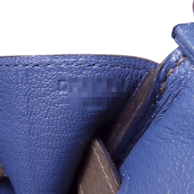 Hermes Birkin 30 Verso Silver Hardware Handbag Taurillon Women