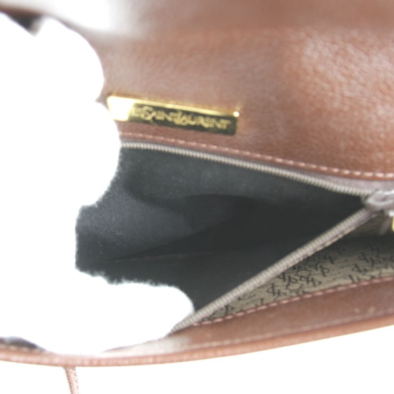 Saint Laurent Shoulder Bag Leather Brown