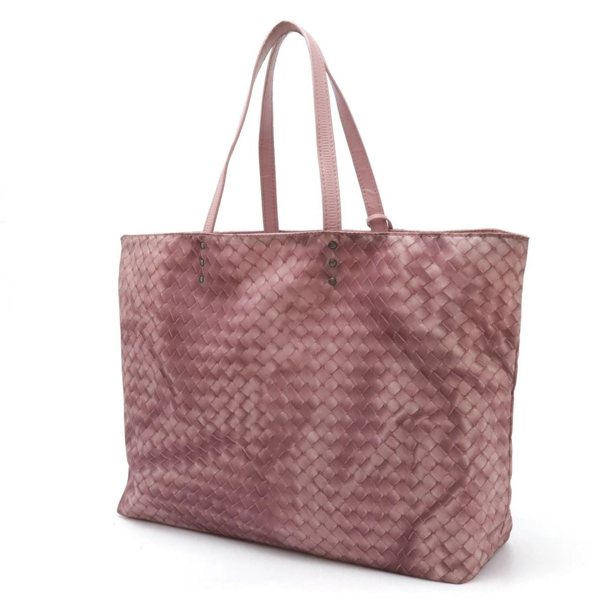 Bottega Veneta Intrecciolusion Nylon Medium Tote Bag Shoulder Pink