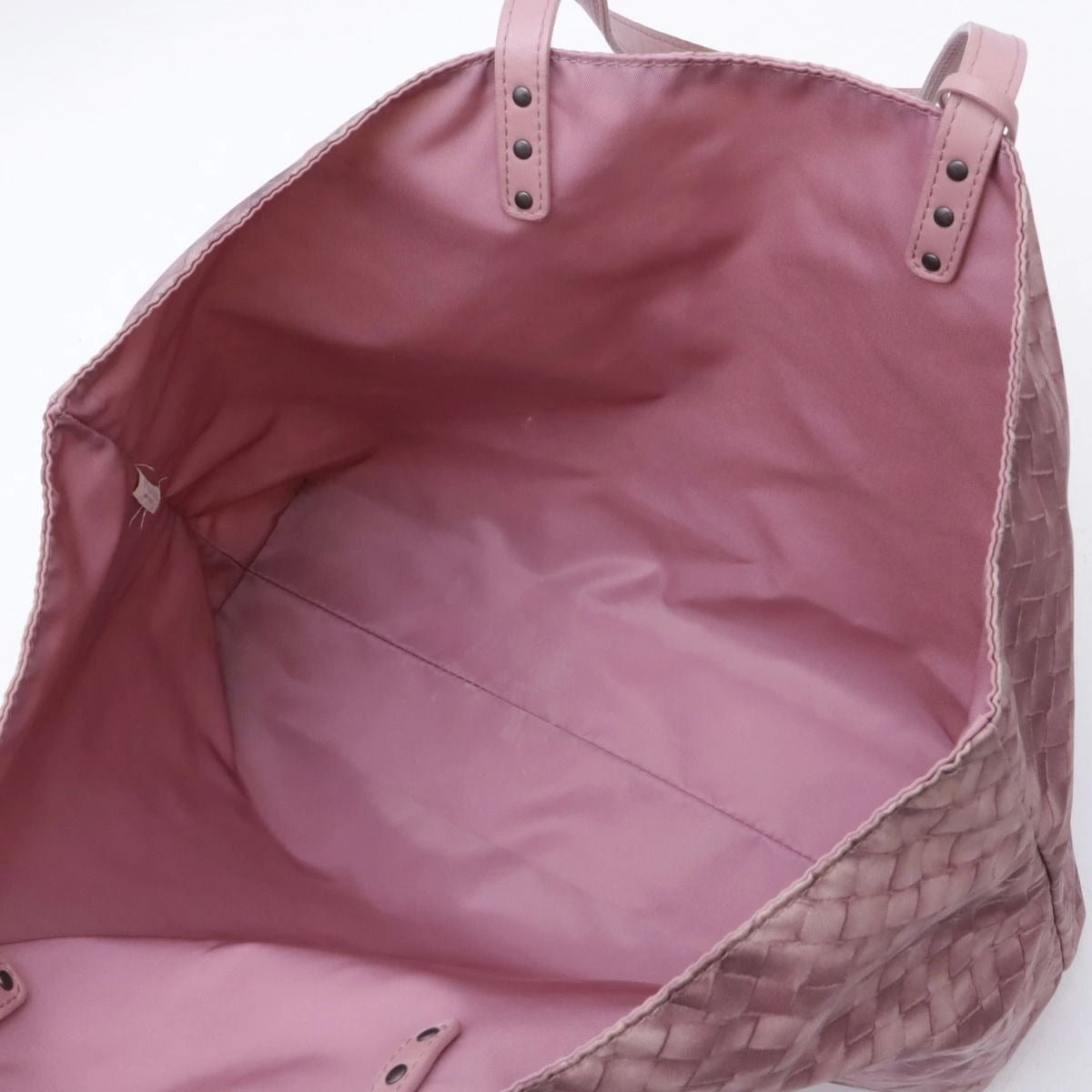 Bottega Veneta Intrecciolusion Nylon Medium Tote Bag Shoulder Pink